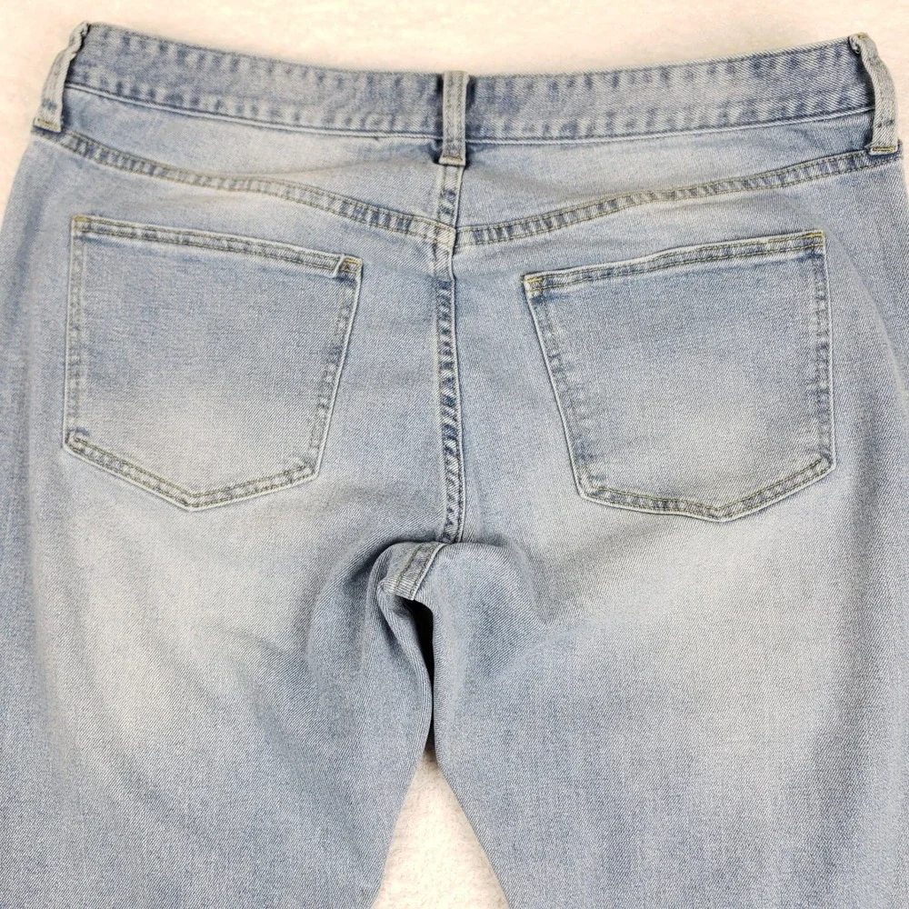 Fashion Nova Men Light Wash Moto Distressed Skinny Jeans Blue Size 36 Ankle Zip